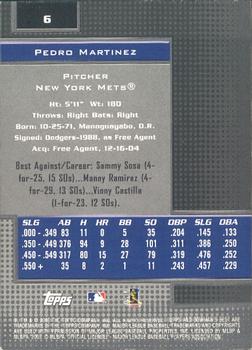 2005 Bowman's Best #6 Pedro Martinez Back