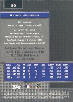 2005 Bowman's Best #20 Randy Johnson Back