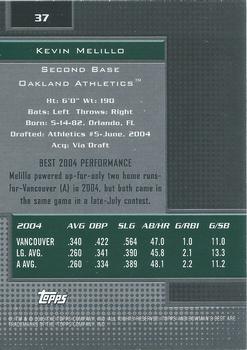 2005 Bowman's Best #37 Kevin Melillo Back