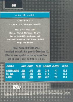 2005 Bowman's Best #60 Jai Miller Back