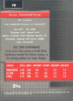 2005 Bowman's Best #76 Nick Touchstone Back