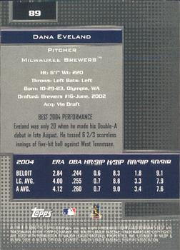 2005 Bowman's Best #89 Dana Eveland Back