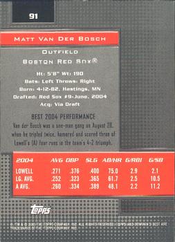2005 Bowman's Best #91 Matt Van Der Bosch Back