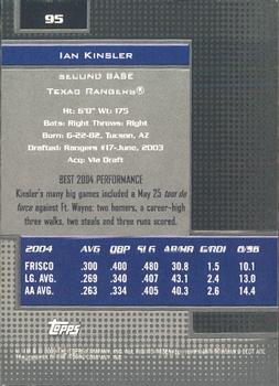2005 Bowman's Best #95 Ian Kinsler Back