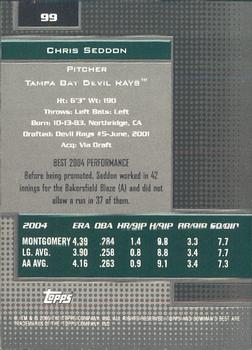 2005 Bowman's Best #99 Chris Seddon Back
