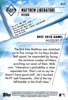 2018 Bowman's Best #TP-17 Matthew Liberatore Back