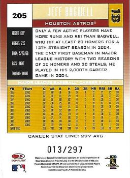 2005 Donruss - Stat Line Career #205 Jeff Bagwell Back