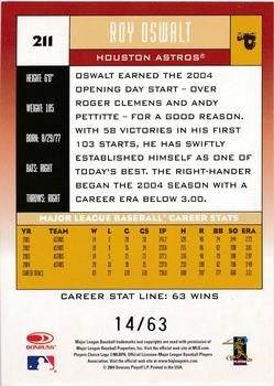 2005 Donruss - Stat Line Career #211 Roy Oswalt Back
