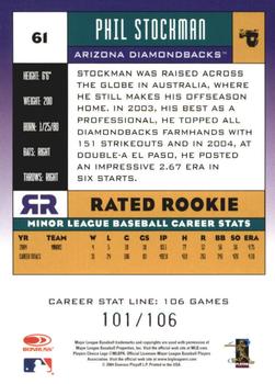 2005 Donruss - Stat Line Career #61 Phil Stockman Back