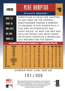 2005 Donruss - Stat Line Career #100 Mike Hampton Back