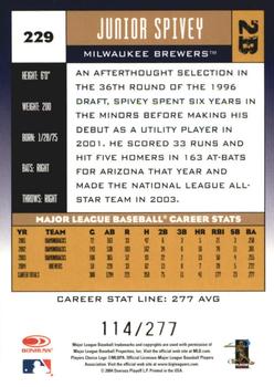 2005 Donruss - Stat Line Career #229 Junior Spivey Back