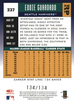 2005 Donruss - Stat Line Career #237 Eddie Guardado Back