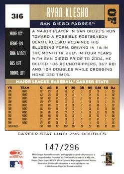 2005 Donruss - Stat Line Career #316 Ryan Klesko Back