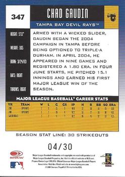 2005 Donruss - Stat Line Season #347 Chad Gaudin Back