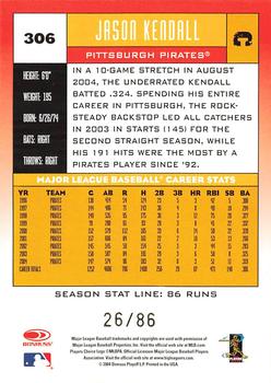 2005 Donruss - Stat Line Season #306 Jason Kendall Back