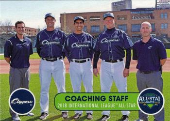 2018 Choice International League All-Star Team #01 Coaching Staff (Johnny Narron / Steve Karsay / Bobby Magallanes / Scott Nealon / Chad Wolfe) Front