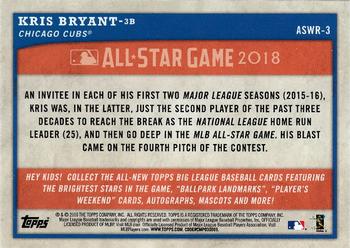 2018 Topps All-Star FanFest Wrapper Redemption #ASWR-3 Kris Bryant Back