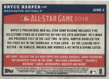 2018 Topps All-Star FanFest Wrapper Redemption #ASWR-5 Bryce Harper Back