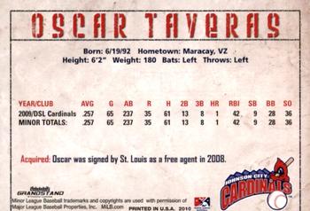 2010 Grandstand Johnson City Cardinals #32 Oscar Taveras Back