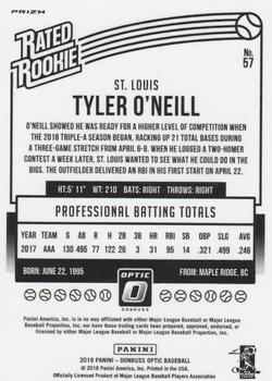 2018 Donruss Optic - Bronze #57 Tyler O'Neill Back
