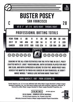 2018 Donruss Optic - Purple #133 Buster Posey Back