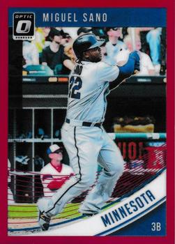 2018 Donruss Optic - Red #77 Miguel Sano Front