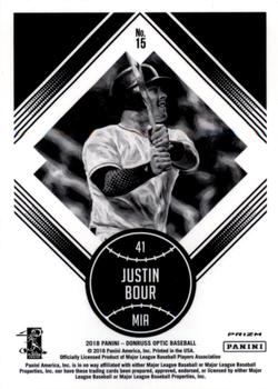 2018 Donruss Optic - Red and Yellow #15 Justin Bour Back