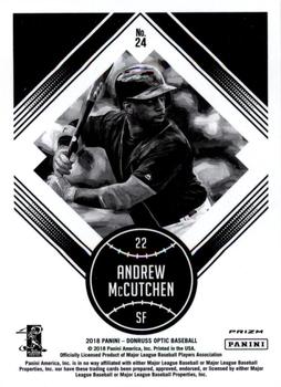 2018 Donruss Optic - Red and Yellow #24 Andrew McCutchen Back