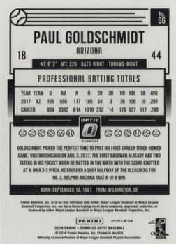 2018 Donruss Optic - Shock #66 Paul Goldschmidt Back