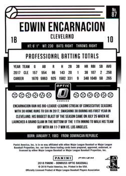 2018 Donruss Optic - Shock #87 Edwin Encarnacion Back