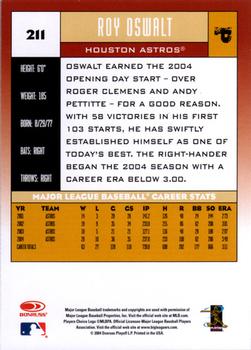2005 Donruss #211 Roy Oswalt Back