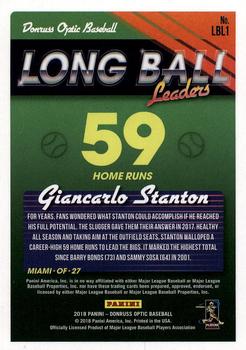 2018 Donruss Optic - Long Ball Leaders #LBL1 Giancarlo Stanton Back