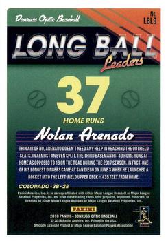 2018 Donruss Optic - Long Ball Leaders #LBL9 Nolan Arenado Back