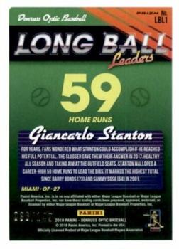 2018 Donruss Optic - Long Ball Leaders Blue #LBL1 Giancarlo Stanton Back