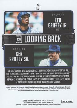 2018 Donruss Optic - Looking Back #LB1 Ken Griffey Jr. / Ken Griffey Sr. Back