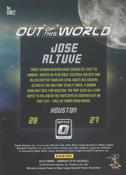 2018 Donruss Optic - Out of This World #OW2 Jose Altuve Back