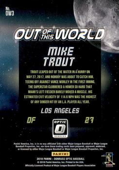 2018 Donruss Optic - Out of This World #OW3 Mike Trout Back