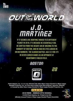 2018 Donruss Optic - Out of This World #OW8 J.D. Martinez Back