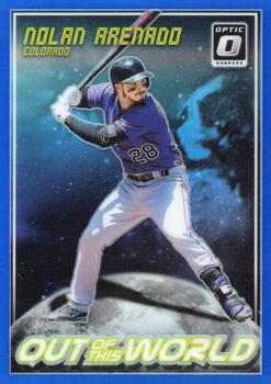 2018 Donruss Optic - Out of This World Blue #OW10 Nolan Arenado Front