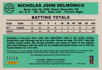 2018 Donruss Optic - Rated Rookie Retro 1984 Signatures Red #84S-ND Nicky Delmonico Back