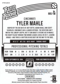 2018 Donruss Optic - Rated Rookies Signatures #RRS-TM Tyler Mahle Back