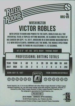 2018 Donruss Optic - Rated Rookies Signatures #RRS-VR Victor Robles Back