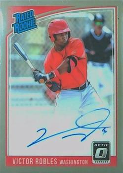 2018 Donruss Optic - Rated Rookies Signatures #RRS-VR Victor Robles Front
