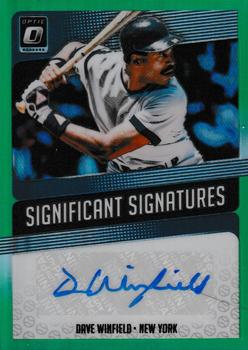 2018 Donruss Optic - Significant Signatures Green #SIG-DW Dave Winfield Front