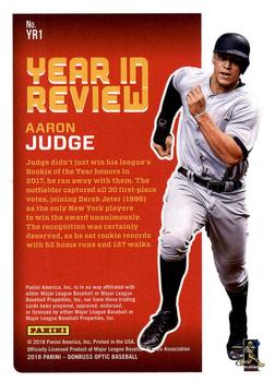 2018 Donruss Optic - Year in Review #YR1 Aaron Judge Back