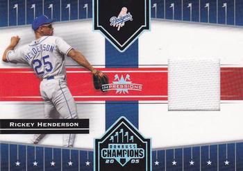 2005 Donruss Champions - Impressions Material #208 Rickey Henderson Front