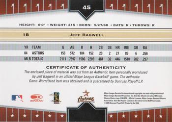 2005 Donruss Champions - Impressions Material #45 Jeff Bagwell Back