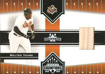 2005 Donruss Champions - Impressions Material #62 Walter Young Front