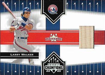2005 Donruss Champions - Impressions Material #67 Larry Walker Front