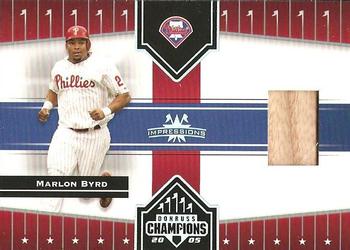 2005 Donruss Champions - Impressions Material #70 Marlon Byrd Front